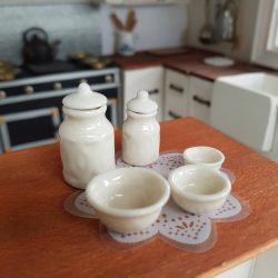 Miniature Ceramic Jar & Bowl Set