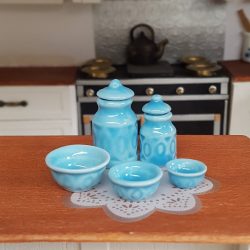 Miniature Ceramic Jar & Bowl Set
