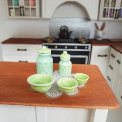 Miniature Ceramic Jar & Bowl Set